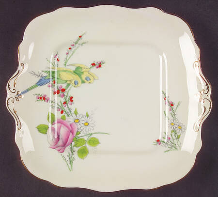 Princess Margaret Rose Square Handled Cake Plate