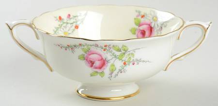 Princess Margaret Rose Footed Cream Soup Bowl