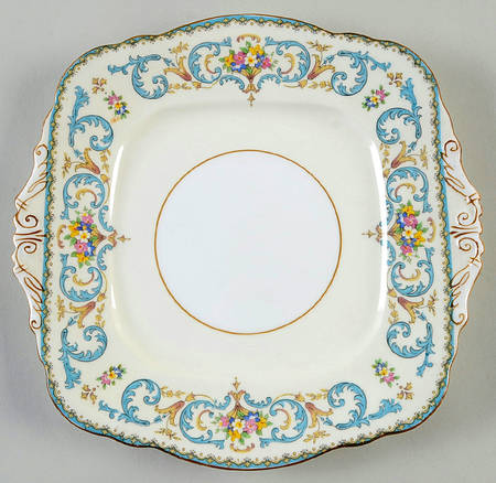 Queen Anne Square Handled Cake Plate