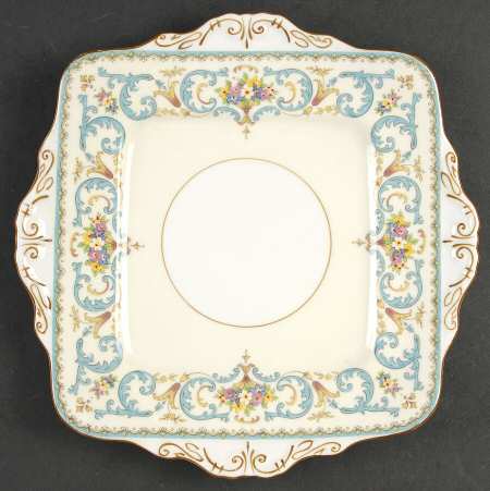 Queen Anne Square Handled Cake Plate