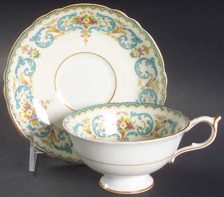 Queen Anne Footed Cup & Saucer Set