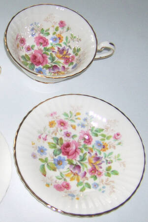 Queen's Garden Footed Cup & Saucer Set