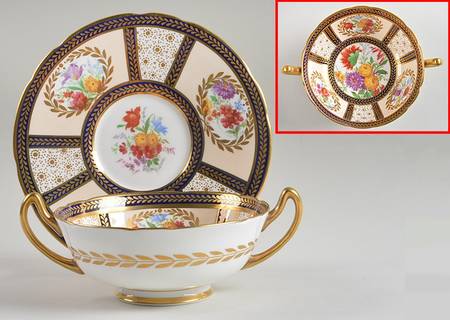 8902 (Scalloped) Footed Cream Soup Bowl & Saucer Set