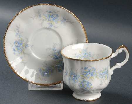 Remember Me Footed Demitasse Cup & Saucer Set
