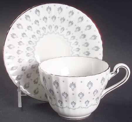 Regency Print Flat Cup & Saucer Set