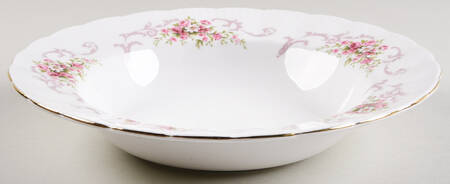 Rose Bouquet Pink Large Rim Soup Bowl