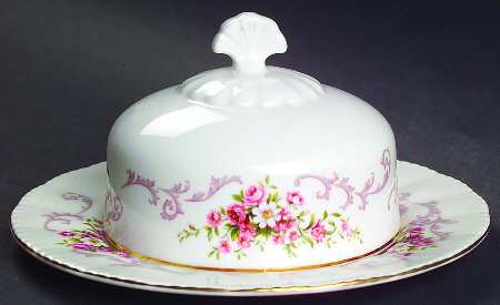 Rose Bouquet Pink Round Covered Butter