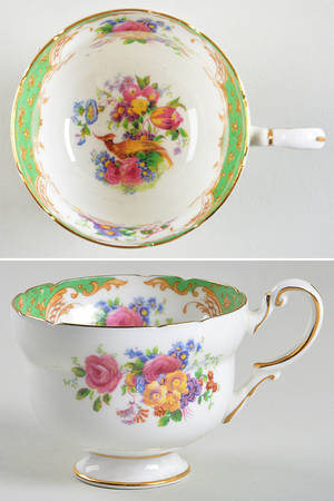 Rockingham Green Footed Demitasse Cup