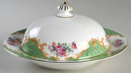 Rockingham Green Muffin Dish & Lid