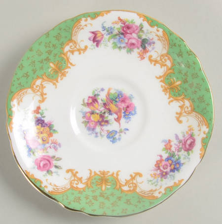 Rockingham Green Saucer for Footed Cup