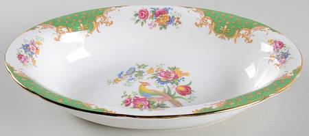Rockingham Green 10" Oval Vegetable Bowl