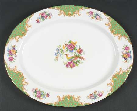 Rockingham Green 13" Oval Serving Platter