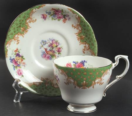 Rockingham Green Oversized Cup & Saucer Set