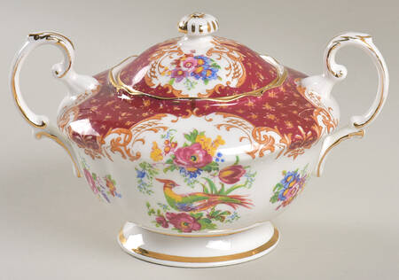 Rockingham Red Sugar Bowl & Lid