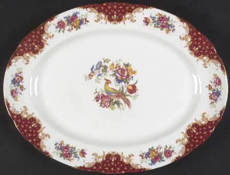 Rockingham Red 13" Oval Serving Platter