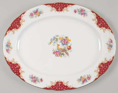 Rockingham Red 15" Oval Serving Platter
