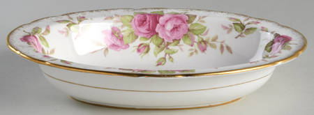 Rosebud 10" Oval Vegetable Bowl