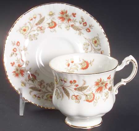 Seville (Flowers) Footed Cup & Saucer Set