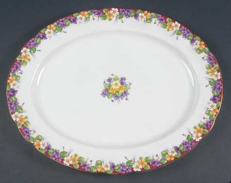 Spring Melody 16" Oval Serving Platter