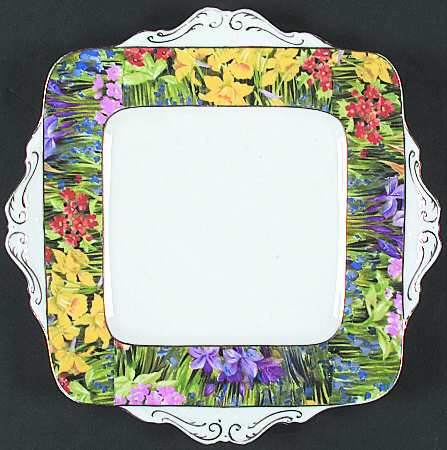 Springtime Square Cake Plate