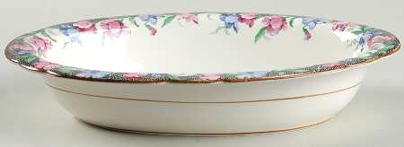 Sweet Pea 10" Oval Vegetable Bowl