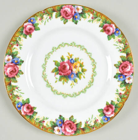 Tapestry Rose White Salad Plate