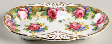 Tapestry Rose White Tray for Mini Creamer & Open Sugar