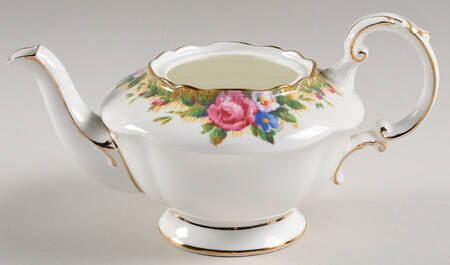 Tapestry Rose White Individual Teapot No Lid