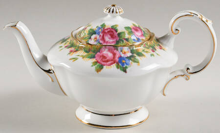 Tapestry Rose White Individual Teapot & Lid