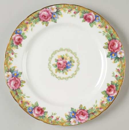 Tapestry Rose White Salad Plate