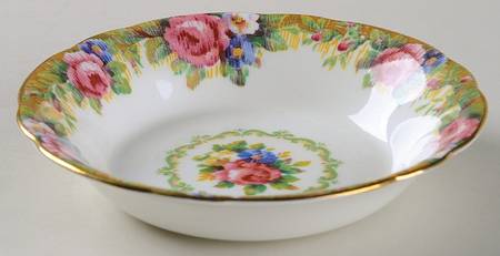 Tapestry Rose White Fruit/Dessert (Sauce) Bowl