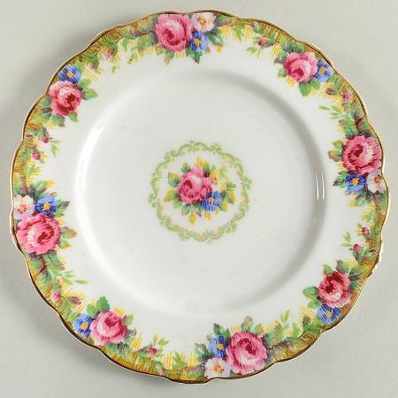 Tapestry Rose White Salad Plate