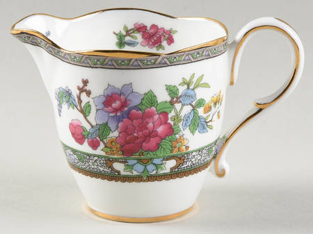 Tree of Kashmir (Gold Trim, Scalloped) Mini Creamer