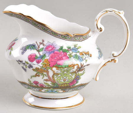 Tree of Kashmir (Gold Trim, Scalloped) Creamer