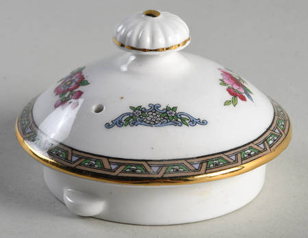 Tree of Kashmir (Gold Trim, Scalloped) Lid for Coffee Pot