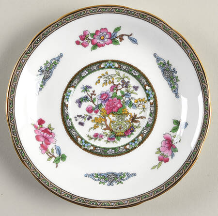 Tree of Kashmir (Gold Trim, Scalloped) Saucer for Oversized Cup