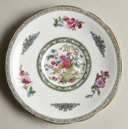 Tree of Kashmir (Gold Trim, Scalloped) Saucer for Footed Cream Soup Bowl