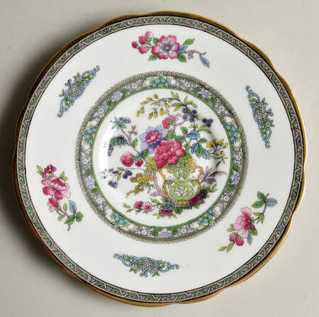 Tree of Kashmir (Gold Trim, Scalloped) Saucer for Footed Cream Soup Bowl