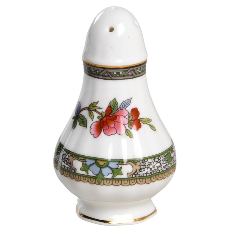 Tree of Kashmir (Gold Trim, Scalloped) Salt Shaker