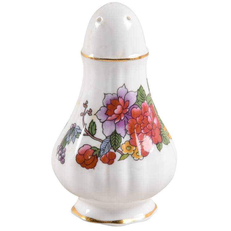 Tree of Kashmir (Gold Trim, Scalloped) Salt Shaker