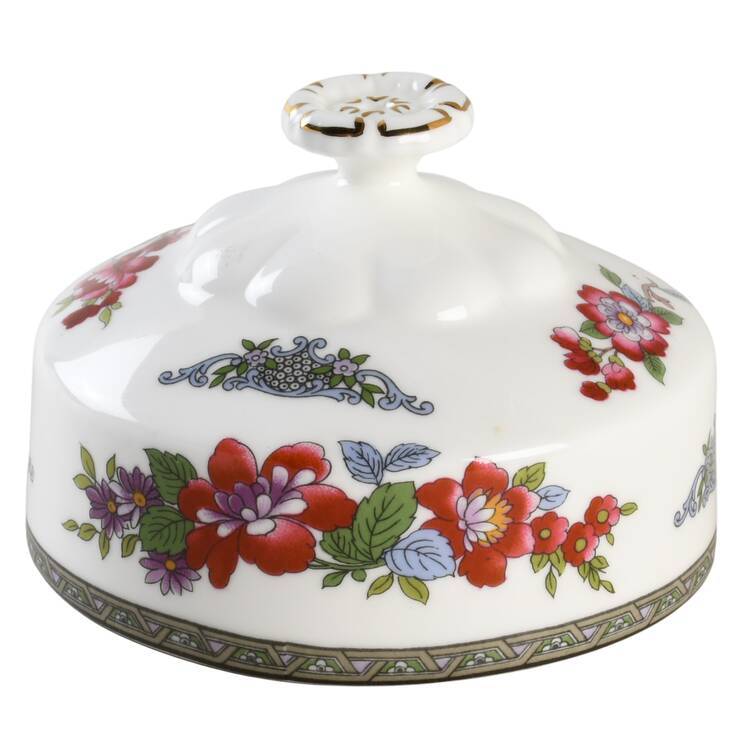 Tree of Kashmir (Gold Trim, Scalloped) Lid for Muffin Dish