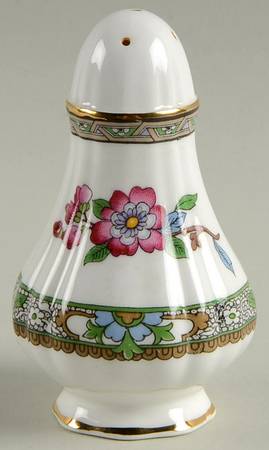 Tree of Kashmir (Gold Trim, Scalloped) Salt Shaker