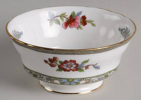 Tree of Kashmir (Gold Trim, Scalloped) Open Sugar Bowl