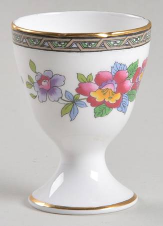 Tree of Kashmir (Gold Trim, Scalloped) Single Egg Cup