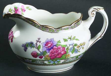 Tree of Kashmir (Gold Trim, Scalloped) Creamer