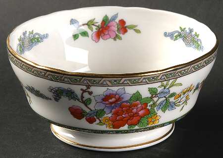 Tree of Kashmir (Gold Trim, Scalloped) Open Sugar Bowl
