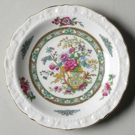 Tree of Kashmir (Gold Trim, Scalloped) Coaster