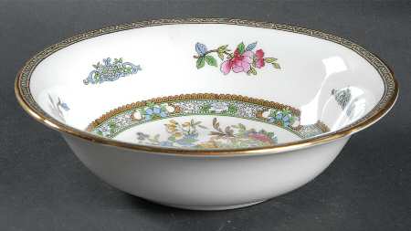 Tree of Kashmir (Gold Trim, Scalloped) Coupe Cereal Bowl