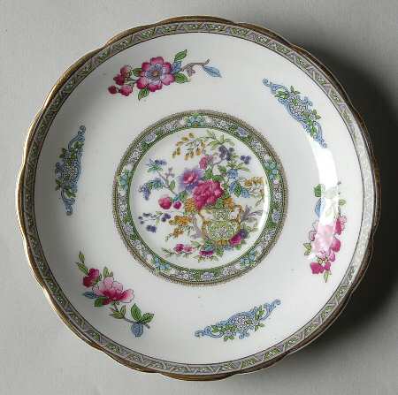 Tree of Kashmir (Gold Trim, Scalloped) Saucer for Footed Cream Soup Bowl