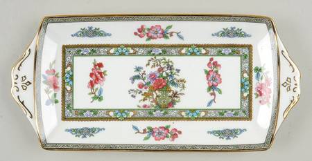 Tree of Kashmir (Gold Trim, Scalloped) 10" Sandwich Tray